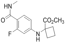 1-((3-氟-4-(甲基氨基甲?；┍交?氨基)環(huán)丁烷羧酸甲酯